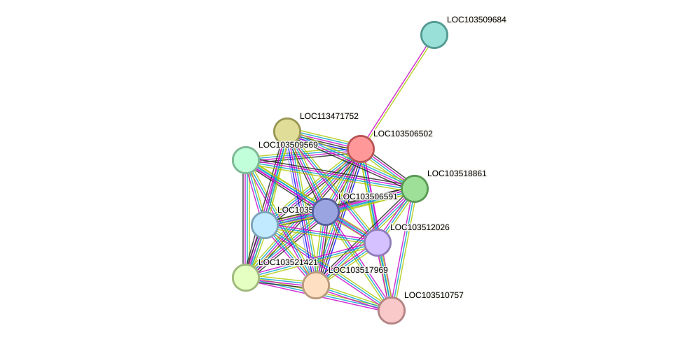 STRING protein interaction network