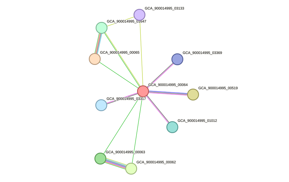 STRING protein interaction network