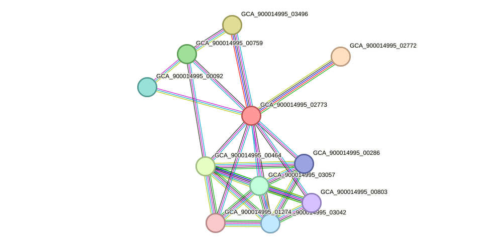 STRING protein interaction network