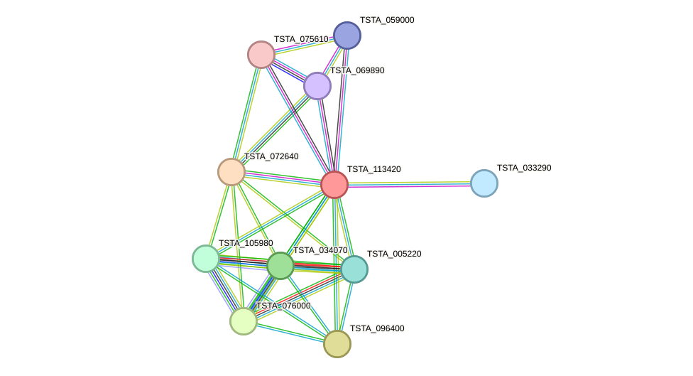 STRING protein interaction network