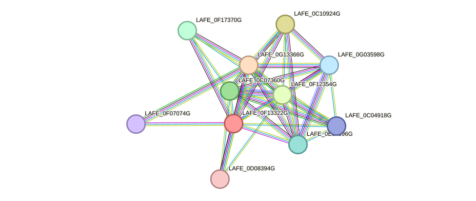 STRING protein interaction network