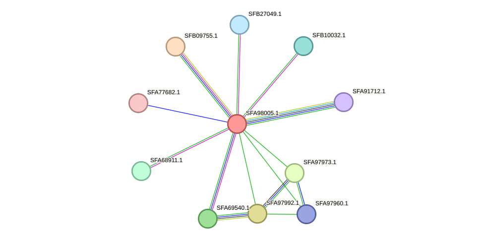 STRING protein interaction network